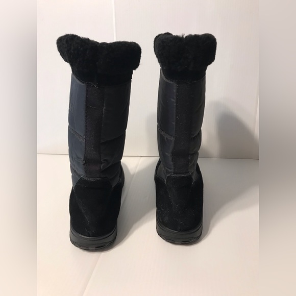 Coach Sherman suede black winter mid calf boots women size 9.5 B - Picture 5 of 9